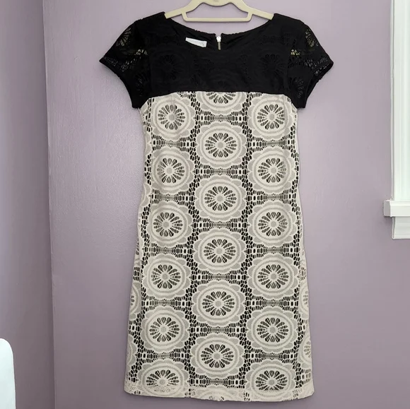 London Times | Dresses | London Times Blocked Lace Shift Dress | Poshmark